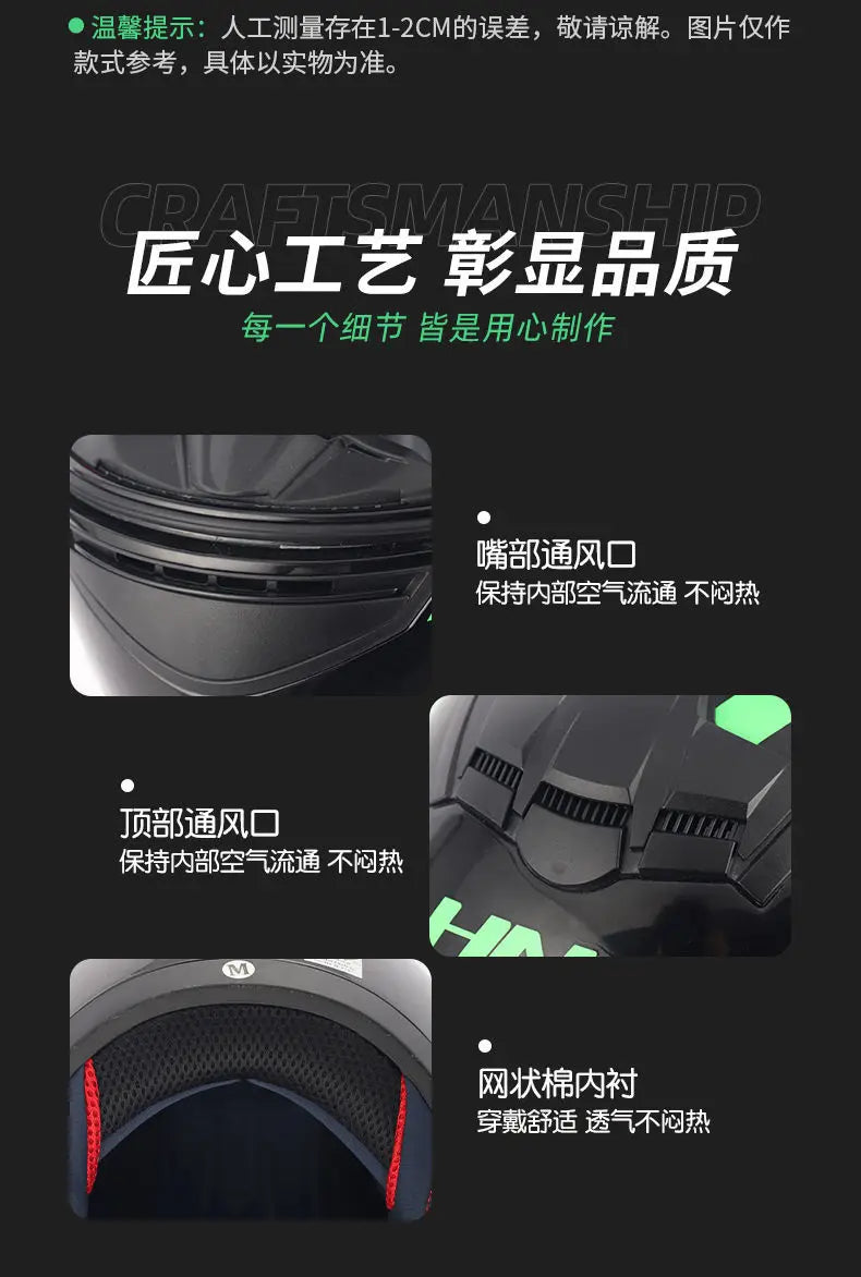 HNJ Men Motorcycle Helmet Women Full Face Helmet Riding Personality Horn Pink Helmet DOT Certification Motorcycle Helmet
