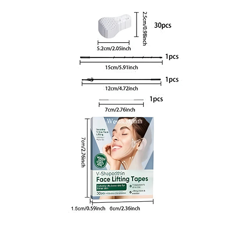 4/20pc Instant Invisible Face Stickers Neck Eye Double Chin Lift V Shape Refill Tapes Thin Makeup Facelifting Patch AdhesivesBan