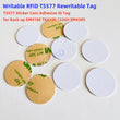 Rewritable RFID Coin Sticker Label, 125kHz, T5577 Tag, Back Dia, 25mm, Thickness 1mm 