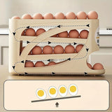 Automatic Scrolling Egg Rack Kitchen Egg Holder Storage Box Egg Basket Container Organizer Rolldown Refrigerator Egg Dispenser