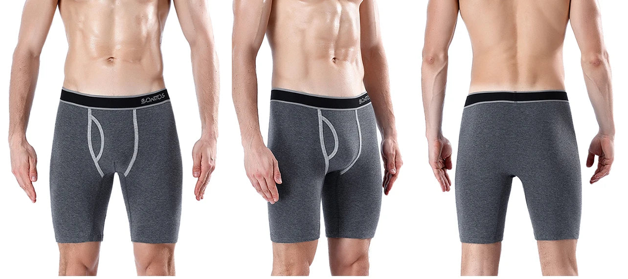 2024 New Style Cotton Fly Boxer Long Leg Underwear For Men Shorts Big Size And Panties Homme Luxury Brand Boxerhomme Underpants