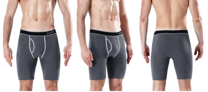 2024 New Style Cotton Fly Boxer Long Leg Underwear For Man Shorts Big Size And Panties Homme Luxury Brand Boxerhomme Underpants