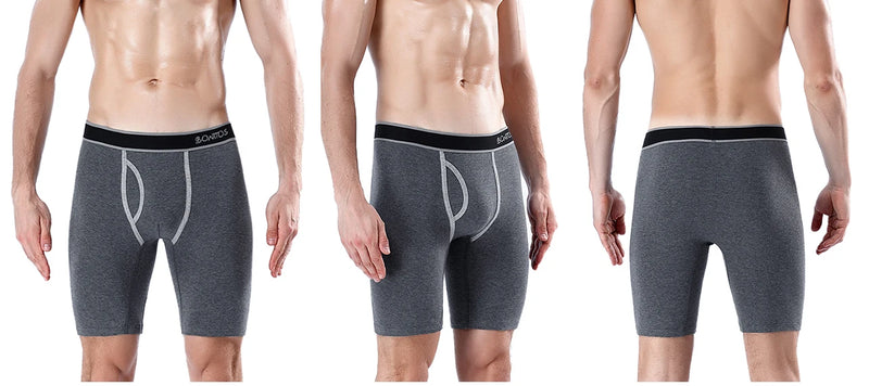 2024 New Style Cotton Fly Boxer Long Leg Underwear For Man Shorts Big Size And Panties Homme Luxury Brand Boxerhomme Underpants