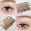 DIKALU - Paleta de sombras de ojos coreanas de baja saturación, 16 colores, alto nivel de apariencia, control mate, cobertura natural de tonos tierra rosados 