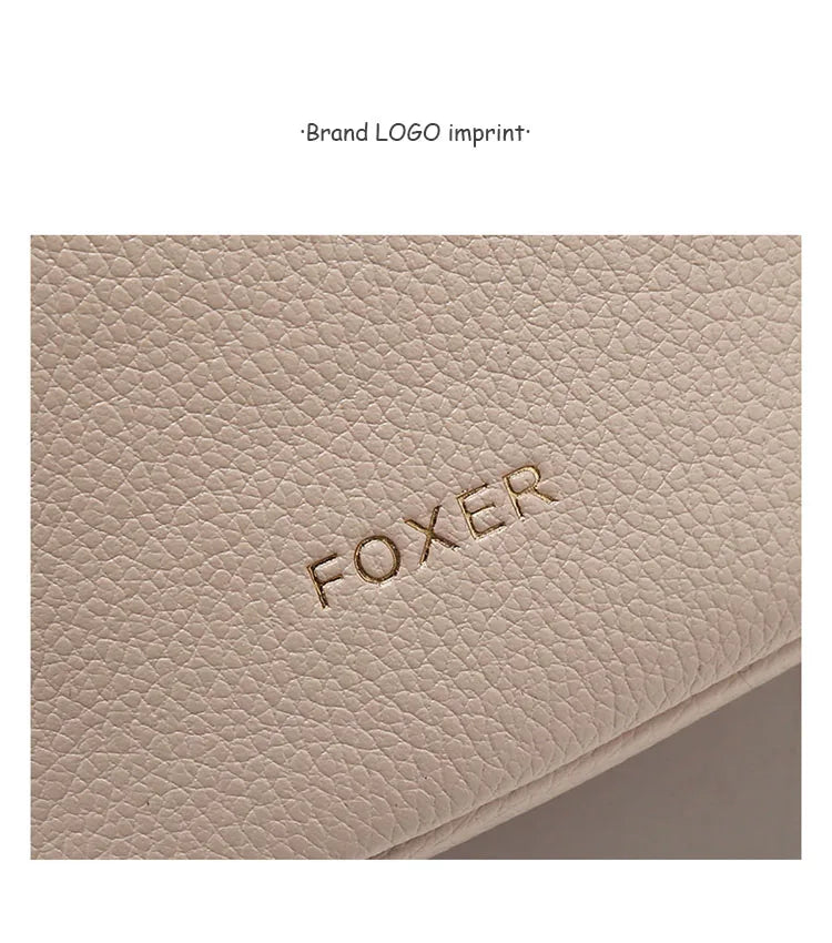 FOXER Brand Chic Mini Cellphone Bag Women's Shoulder Bag PU Leather Fashion Girl's Travel Small Crossbody Bag Purse