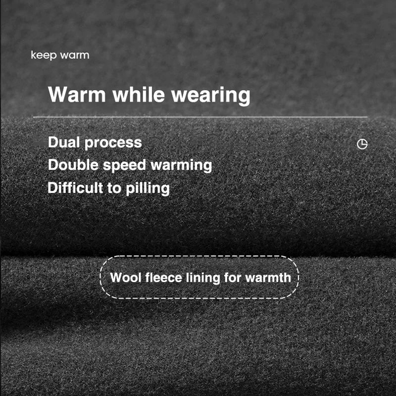 Ropa interior térmica de cuello alto para hombre, conjuntos de Calzoncillos largos de lana, calefacción térmica cálida, conjuntos de ropa interior térmica gruesa para invierno