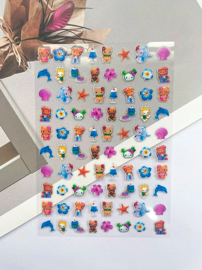Super Mini Phone Leopard Print Luggage Tags Nail Art Diy Loptop Phone Shell Water Bottle Waterproof Stickers