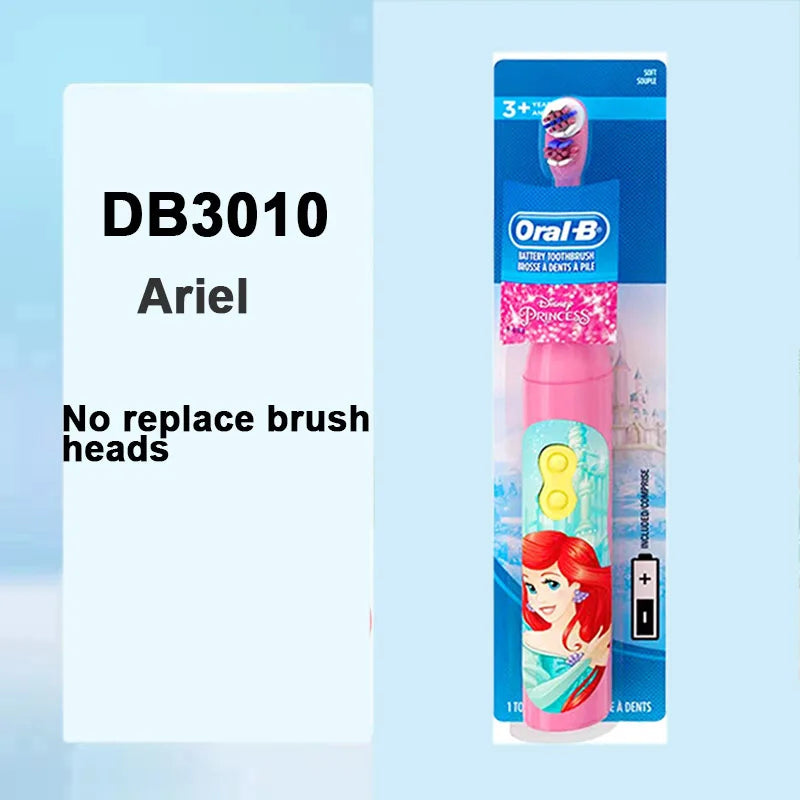 Oral-B Kid Electric Toothbrush Pro-Health Soft Bristle Rounded Vibrate Brush Heads Gum Care Teeth Brush Battery Power for Age 3+