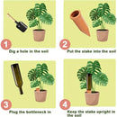 2 Packs, Plant Self-Watering Stakes, Terracotta Automatic Plant Waterer Devices Auto-Water Irrigation System For Indoor/Outdoor