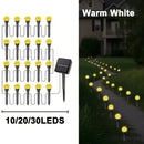 30 LED Solar Bubble Ball Lawn Lights Waterproof Solar Pathway String Light for Outdoor Garden Patios Trail Lighting Decoration
