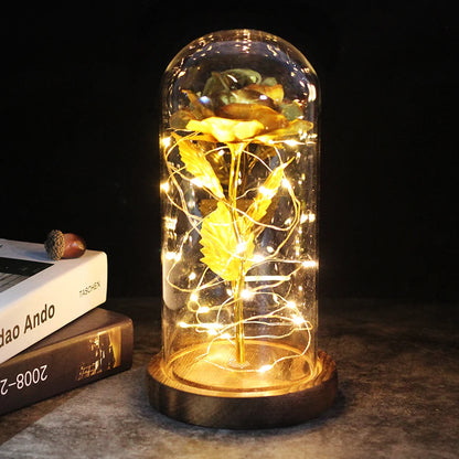 Envío directo de flores artificiales Galaxy Rose, La Bella y la Bestia, decoración de boda, regalo creativo para el Día de San Valentín, regalo para la madre.