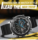 NAVIFORCE NF6104  Men's Lightweight Sports Wrist Watch Dual Display Time Night Light Watches Boy's Quartz  Stopwatch