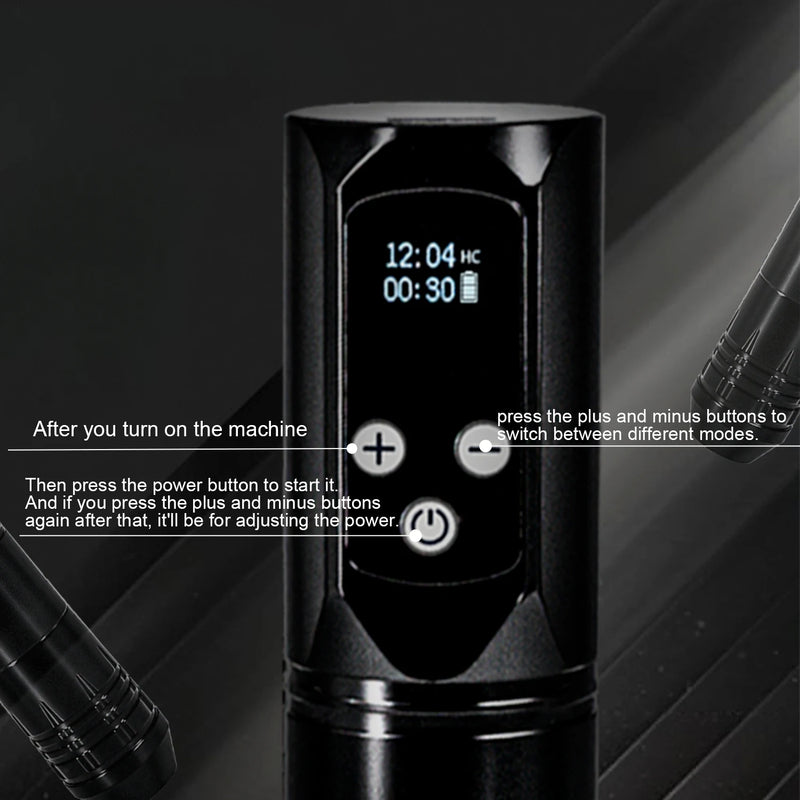 Wireless tattoo pen tattoo machine Motor Stroke 4mm LED 4 gears adjustable Suitable for novice tattoo artists tattoo supplies