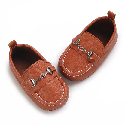 Casual Slip On Low Top Loafer Shoes For Baby Boys, Lightweight Comfortable Non Slip Flat Shoes For Indoor Outdoor Walking