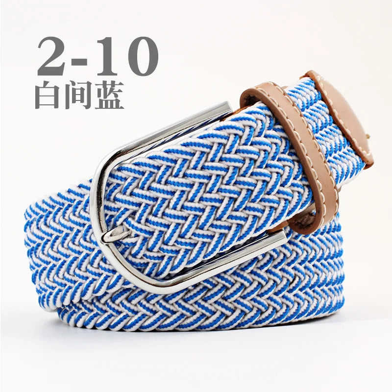 Stretch Woven Belt Unisex Canvas Belts Fashion Casual Student Belt Women Cinturon Male Waistband 105cm