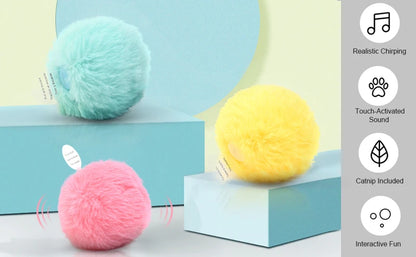 Juguetes inteligentes para gatos, pelota interactiva de peluche, juguete eléctrico de entrenamiento con hierba gatera, juguete con sonido táctil para gatitos, producto para mascotas, juguete con chirrido, pelota, suministros para gatos