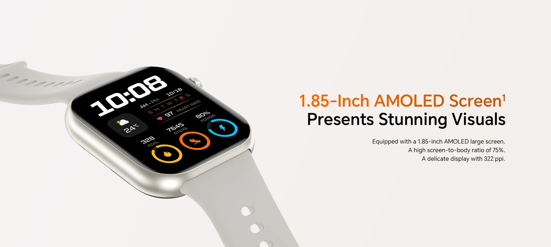 Smartwatch HONOR CHOICE Watch 2i (Versão Global), Tela AMOLED de 1,85", Monitoramento de Saúde 24h