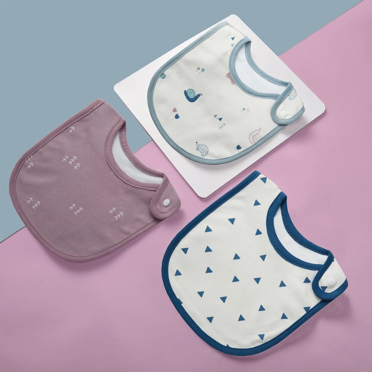 3pcs/set Baby Girl Boy Feeding Bibs Waterproof Apron Cartoon Towel Kids Toddler Dinner Bandanas Burp Cloths Baby Accessories