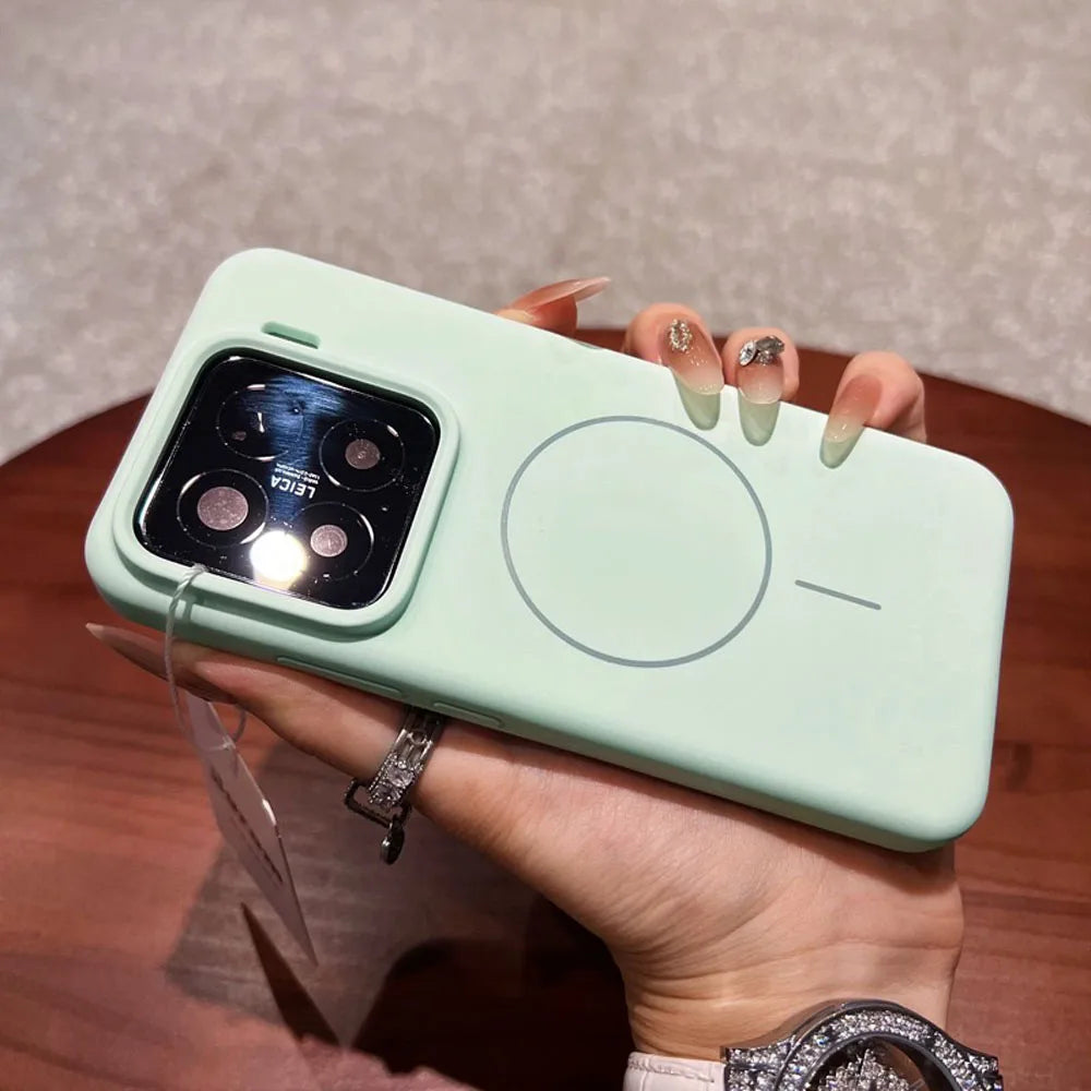 Colorful Liquid Silicone For Magsafe Wireless Charger Magnetic Case for Xiaomi 15 14 Pro 15 Pro Shockproof Soft Cover