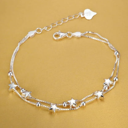Fina 925 Pulseira de Prata Esterlina para Mulheres e Homens, Nobre Agradável Cadeia, Sólidos Encantos, Festa de Casamento Presente, Moda Jóias, Modelo Quente