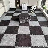 Soft Plush Puzzle Mat BPA-free Interlocking Foam Living Room Rug Warm Non-slip Washable Floor Protector Home Decor Mat