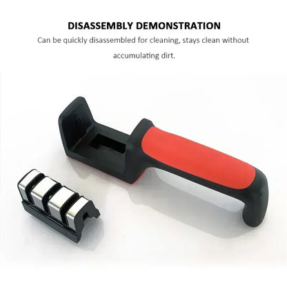 3-Segment Knife Sharpener Knife Sharpeners for Kitchen Knives Stainless Steel Three-Purpose Sharpening Stone for Kitchen Tools