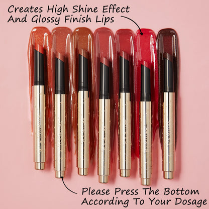 FOCALLURE Brillo labial perlado en barra, hidratante, de larga duración, sexy, brillante, lápiz labial, maquillaje, cosméticos