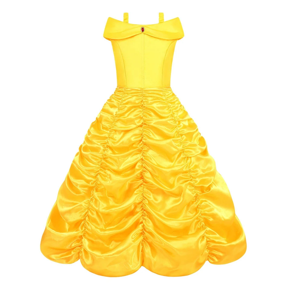 Children's Halloween Role Play Fairy Princess Belle Dress Xmas Carnival Masquerade Performance Birthday Party Fancy Girl Clothes
