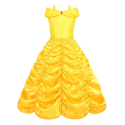 Children's Halloween Role Play Fairy Princess Belle Dress Xmas Carnival Masquerade Performance Birthday Party Fancy Girl Clothes