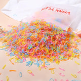 Bandas elásticas desechables de colores para el cabello para niños, diademas, coleteros, accesorios para el cabello (500 unidades, 1000 unidades) 