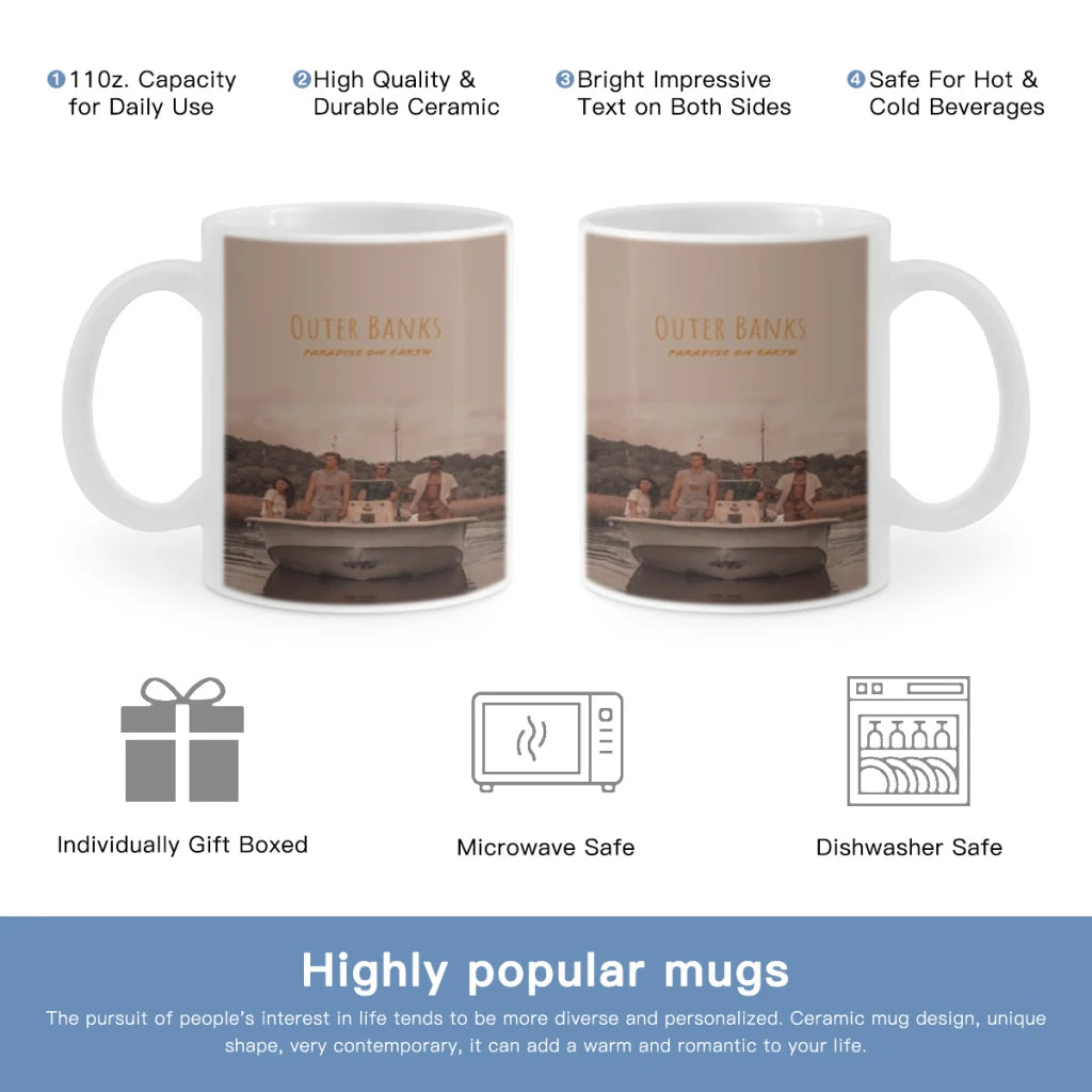 O-Outer Banks Anime Free shipping 11OZ Coffee Mug Beer Mugs Tea Milk Cup For coffee  Surprised Gift