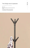 Floor Standing Clothes Rack Tree Branch Shape Multi Hook Mobile and Convenient Coat Rack for Home Living Room Clothing Storage