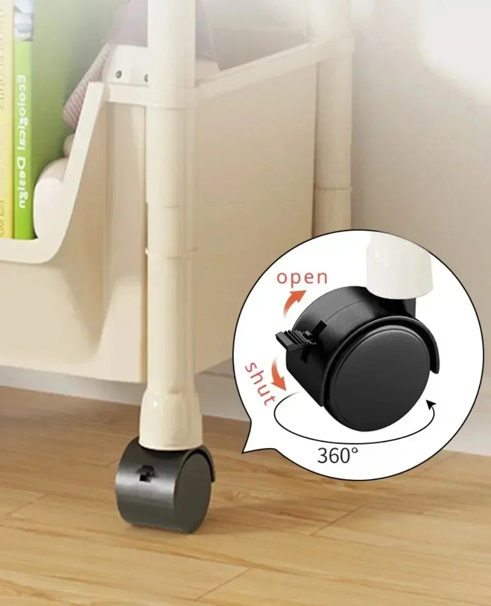 Estantería con ruedas para cocina, estantería de almacenamiento, armario de almacenamiento con ranura estrecha para esquina de cocina, organizador para baño, sala de estar y hogar
