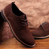 Luxury Men's Oxford Shoes, High-Quality Suede Leather Business Casual Shoes for Men, Lace-Up Men's Party Wedding Shoes, Plus Size