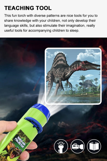 Child Early Education Projector Slide Story Machine Bedtime Toy Girl Boy Lamp Glowing Kids Lightstick Flashlight Toy Education