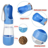 Portable Dog Water Bottle With Food Container Travel 2 in 1 Pet Water Dispenser For Small Large Dogs Cat Labrador Drinking Bowls