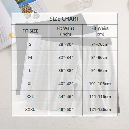 6Pcs Men Panties Cotton Underwear Soft Breathable Boxer Underwear Trendy Simple Hot-Selling Men's Boxer Underwear Fashion Pop