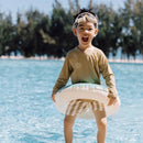 2025 Summer Baby Boys Swimsuit Long Sleeves One Piece Swimwear for Kids Toddler Cartoon UPF50+ Rash Guards Infant Bathing Sui