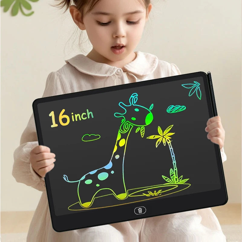 Tablet de Escrita e Desenho LCD (16/13/11 Polegadas) – Brinquedo Educativo para Meninos e Meninas de 3 a 8 Anos