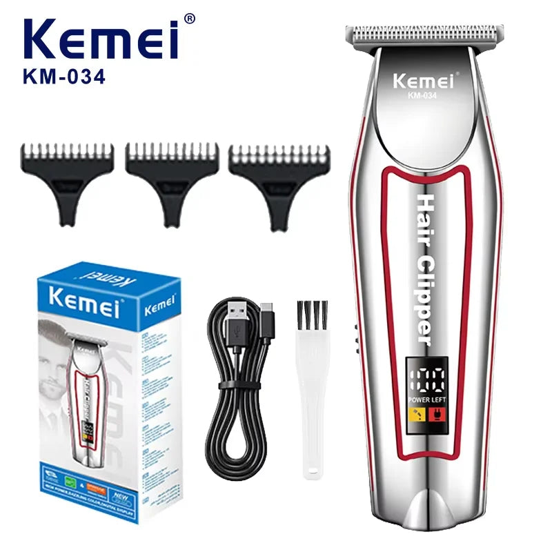 Kemei Professional Hair Trimmer Electric Beard Trimmer For Men Hair Clipper Hair Cutter Machine Haircut Grooming Kit KM-032