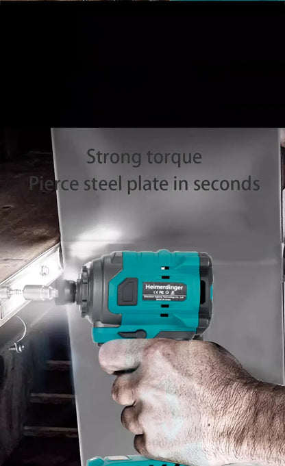 Heimerdinger Brushless Cordless Impact Driver ,1/4-Inch 6.35mm Hex Impact Driver,High Torque 220N.m Variable Speed