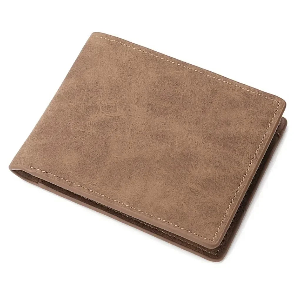 Men's Wallet Leather Billfold Slim Hipster Cowhide Credit Card/ID Holders Inserts Coin Purses Luxury Business Foldable Wallet