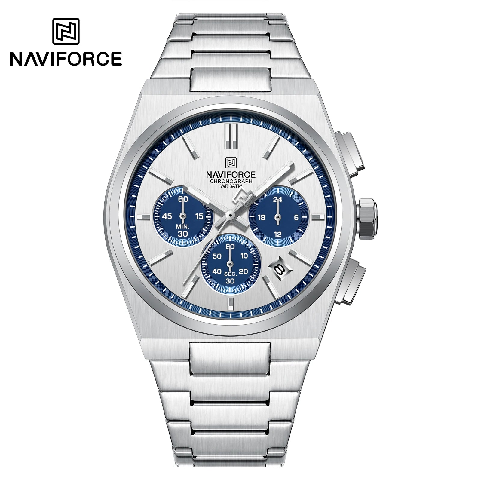 NAVIFORCE Men Casual Sport Quartz Calendar Wrist Watch for Men Business Steel Strap Waterproof Male Clock Relogio Masculino