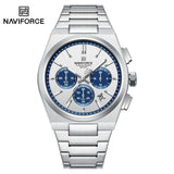 NAVIFORCE Men Casual Sport Quartz Calendar Wrist Watch for Men Business Steel Strap Waterproof Male Clock Relogio Masculino