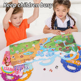 Kids' Reusable DIY Sticker Books Multi-Theme Bubble Sticker Jelly Stickers Portable Montessori Sticker Toy Gifts for Children