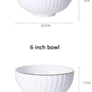 1pc Dish And Plates Bone china Dinner Set China Health Tableware White Ceramic Fruit tray  Soup plate Bowl Dish Gift Porcelain