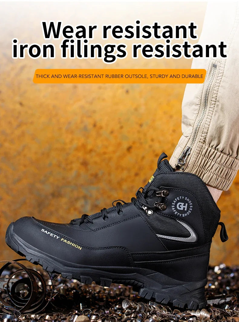 Waterproof Work Safety Boots Men Women Indestructible Anti smash Anti Puncture Work Shoes Protective Men Safety Shoes