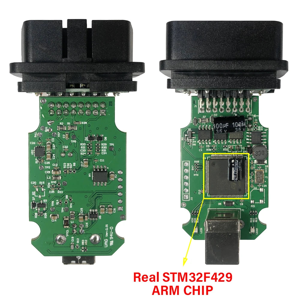 Actualización de Vag Com Real V2 1996-2024 con VIN ilimitados. Real V2 24.8 en línea con logotipo. Interfaz USB de hardware para codificación de diagnóstico VAG.