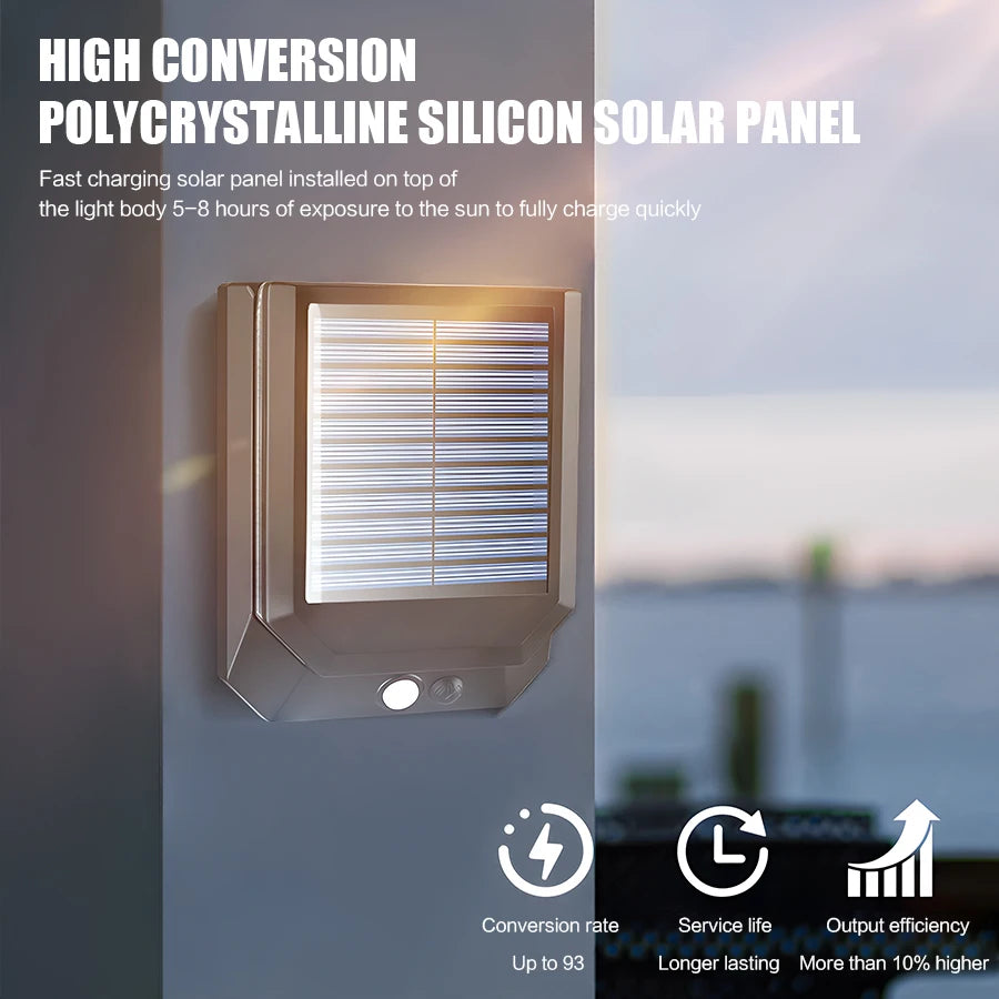 New Outdoor Solar Sensor Wall Light Folding  Light 3 Modes 120°  Adjustable Waterproof Courtyard Corridor Balcony Outdoor