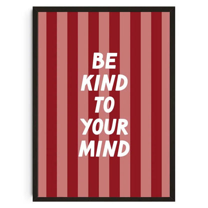Be Kind To Your Mind Mental Health Psychological Canvas Posters Inspirational Quotes Wall Art Printed Picture Therapy Home Decor